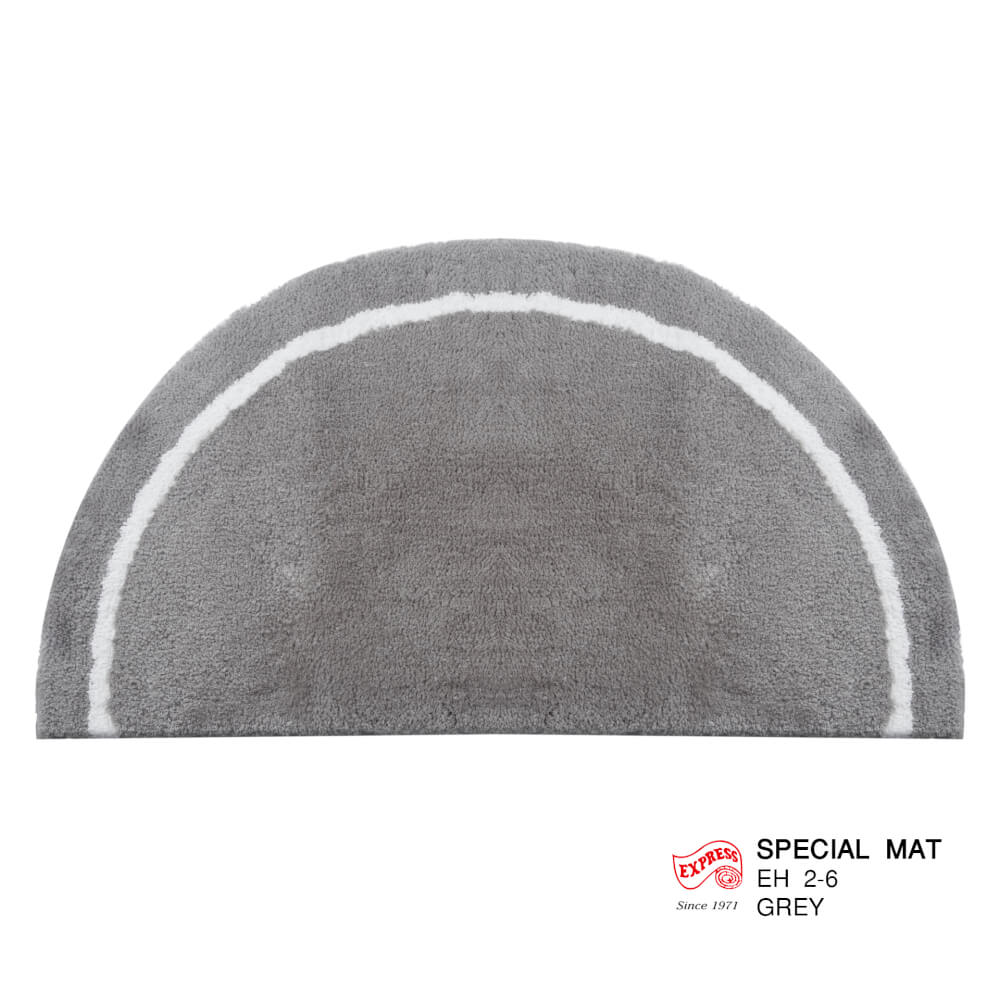 พรมเช็ดเท้าหน้าประตู EXPRESS CARPET รุ่น EH2-6 ขนาด ครึ่งวงกลม 45X75 ซม. หนา 20 มม. สีเทา _4