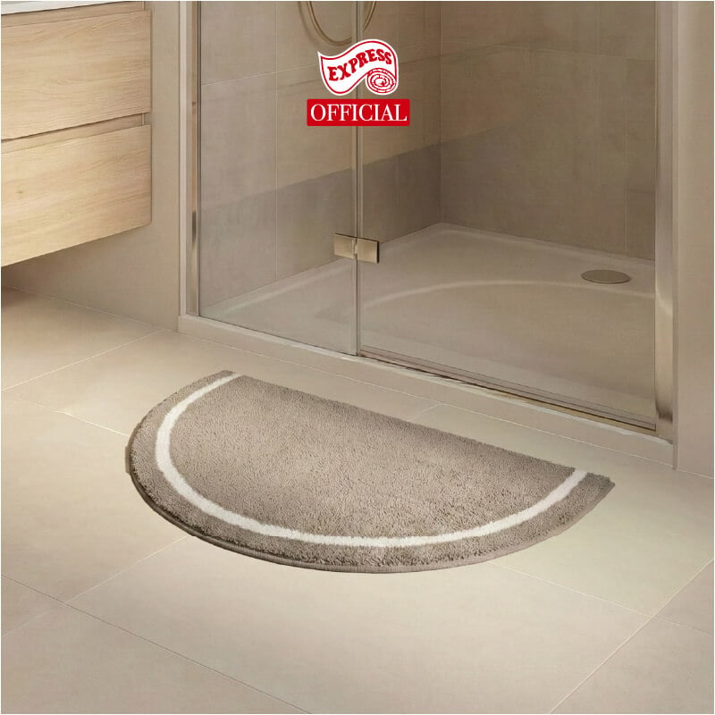พรมเช็ดเท้าหน้าประตู EXPRESS CARPET รุ่น EH2-7 ขนาด ครึ่งวงกลม 45X75 ซม. หนา 20 มม. สีโทป 