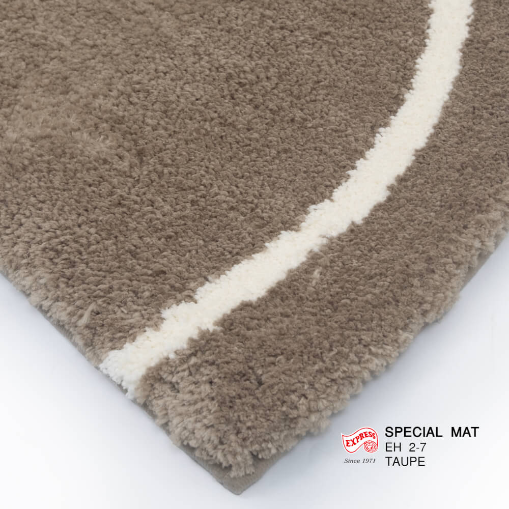 พรมเช็ดเท้าหน้าประตู EXPRESS CARPET รุ่น EH2-7 ขนาด ครึ่งวงกลม 45X75 ซม. หนา 20 มม. สีโทป 