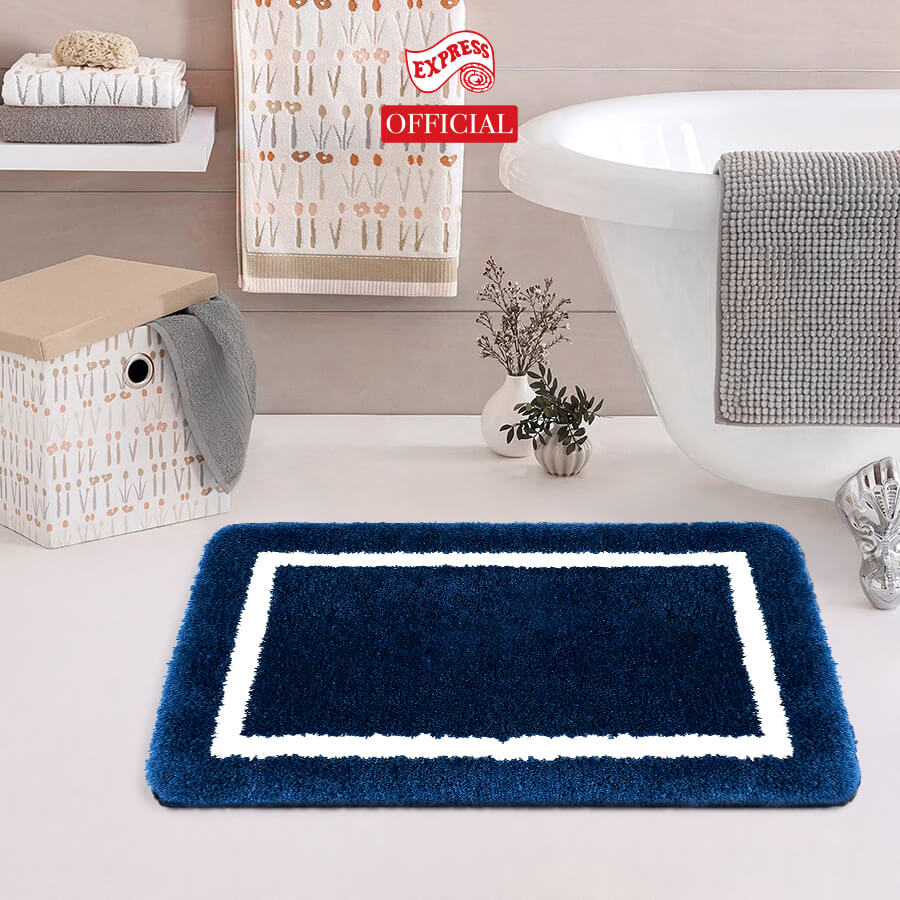 พรมเช็ดเท้าหน้าประตู EXPRESS CARPET รุ่น EM2-2 ขนาด45X70 ซม. หนา 20 มม. สีน้ำเงิน 
