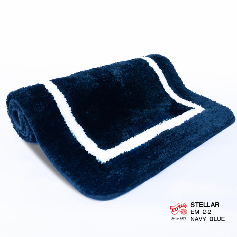 พรมเช็ดเท้าหน้าประตู EXPRESS CARPET รุ่น EM2-2 ขนาด45X70 ซม. หนา 20 มม. สีน้ำเงิน 
