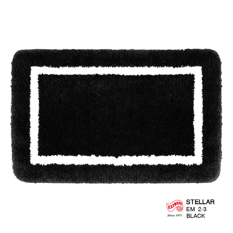 พรมเช็ดเท้าหน้าประตู EXPRESS CARPET รุ่น EM2-3 ขนาด45X70 ซม. หนา 20 มม. สีดำ _4