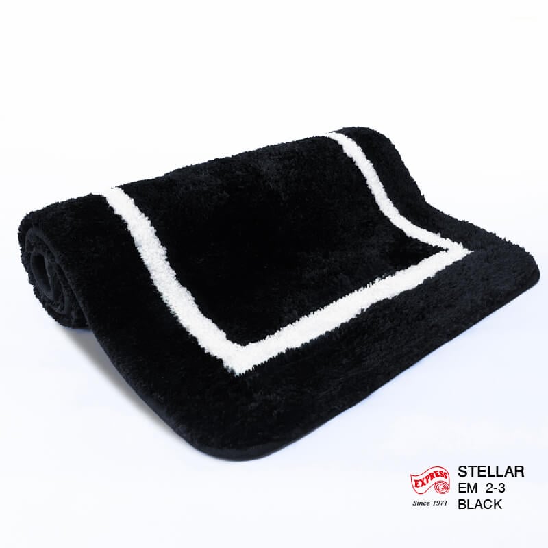 พรมเช็ดเท้าหน้าประตู EXPRESS CARPET รุ่น EM2-3 ขนาด45X70 ซม. หนา 20 มม. สีดำ 