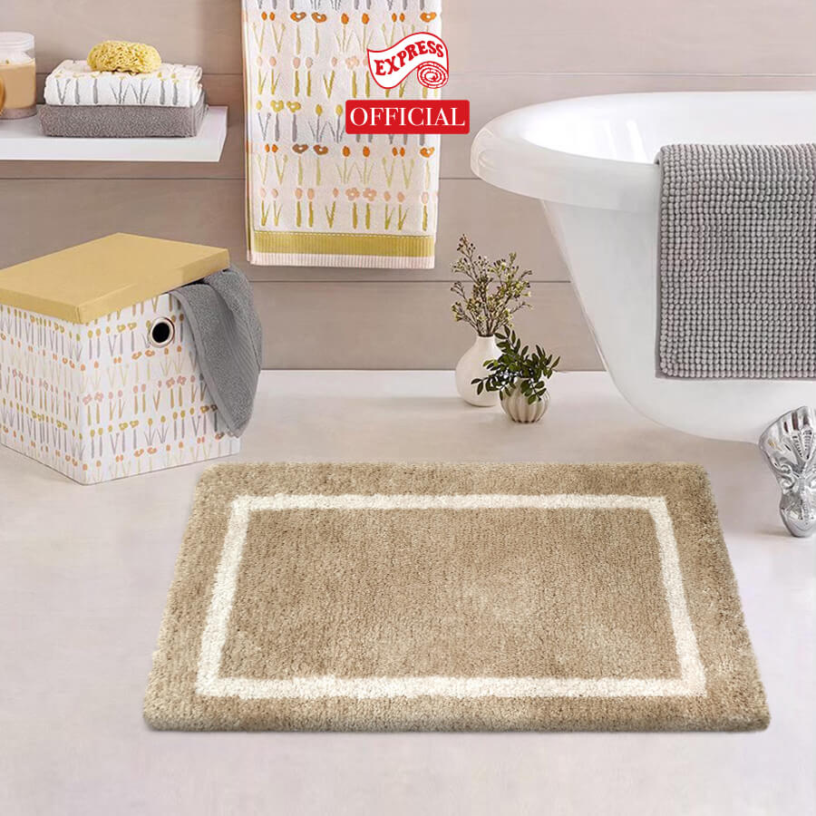 พรมเช็ดเท้าหน้าประตู EXPRESS CARPET รุ่น EM2-4 ขนาด45X70 ซม. หนา 20 มม. สีน้ำตาล 