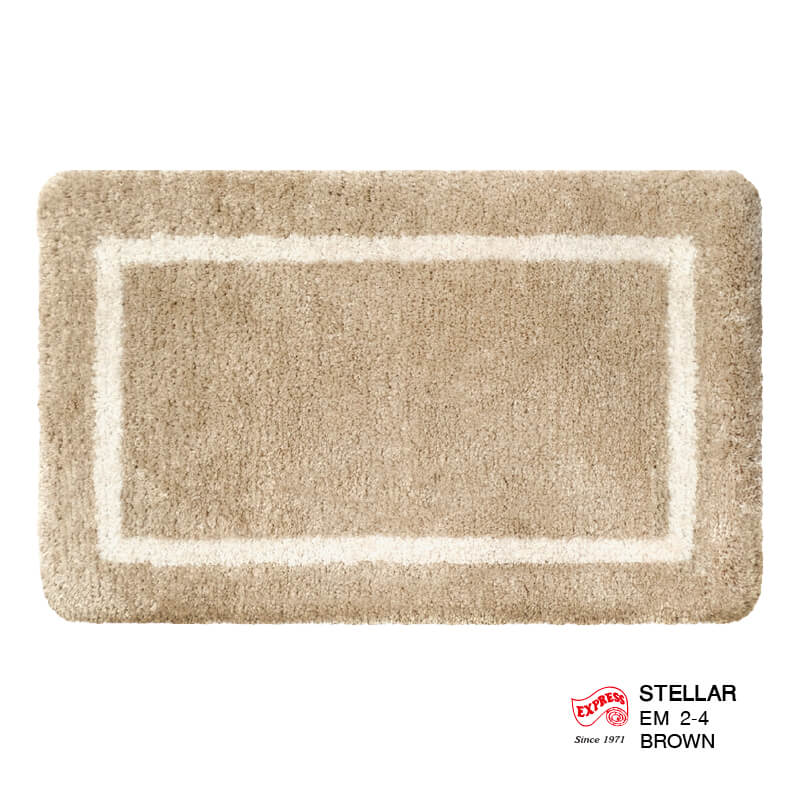 พรมเช็ดเท้าหน้าประตู EXPRESS CARPET รุ่น EM2-4 ขนาด45X70 ซม. หนา 20 มม. สีน้ำตาล _4