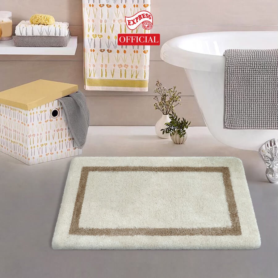 พรมเช็ดเท้าหน้าประตู EXPRESS CARPET รุ่น EM2-5 ขนาด45X70 ซม. หนา 20 มม. สีครีม 