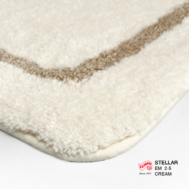 พรมเช็ดเท้าหน้าประตู EXPRESS CARPET รุ่น EM2-5 ขนาด45X70 ซม. หนา 20 มม. สีครีม 