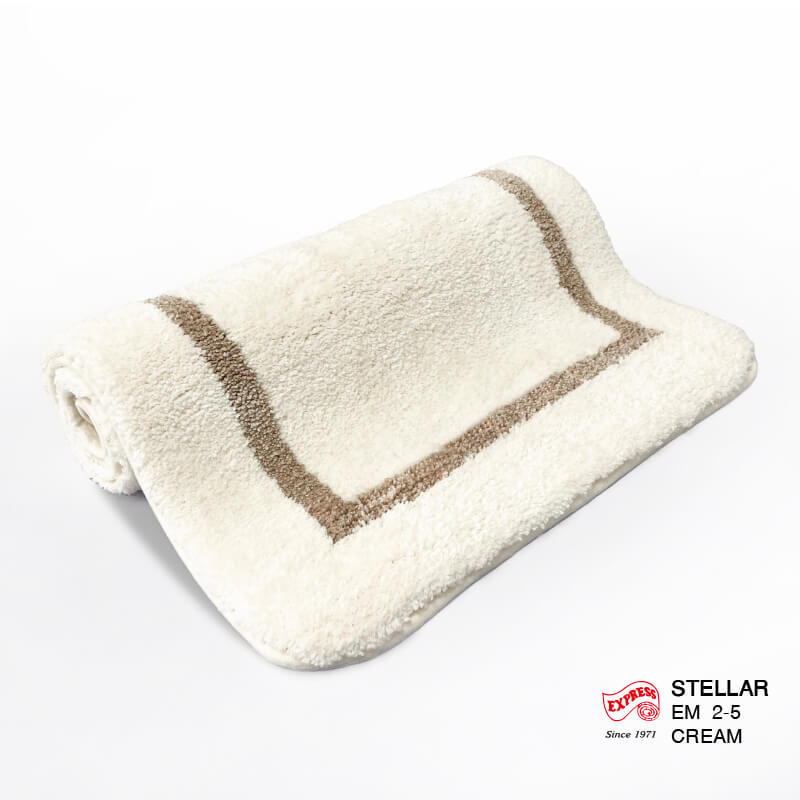 พรมเช็ดเท้าหน้าประตู EXPRESS CARPET รุ่น EM2-5 ขนาด45X70 ซม. หนา 20 มม. สีครีม 