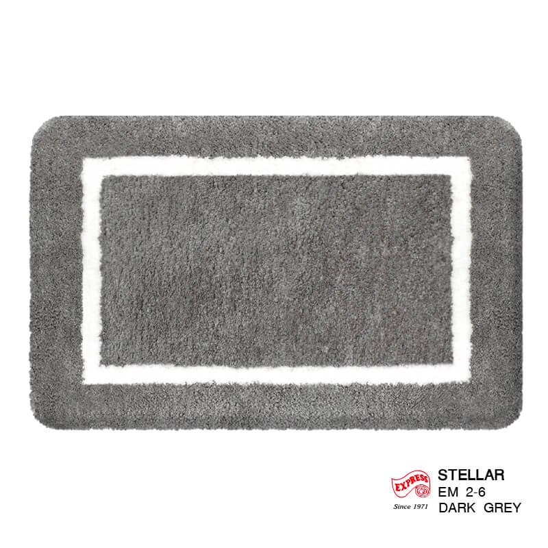 พรมเช็ดเท้าหน้าประตู EXPRESS CARPET รุ่น EM2-6 ขนาด45X70 ซม. หนา 20 มม. สีเทา _4