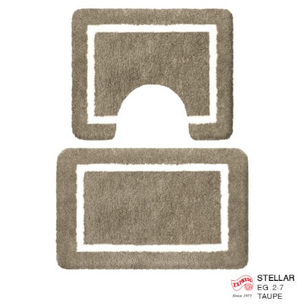 พรมเช็ดเท้าชุดห้องน้ำ 2 ชิ้น EXPRESS CARPET รุ่น EG2-7 ขนาด45X70 ซม.และ พรมรูปตัว U 50X60 ซม. หนา 20 มม. สีโทป _0