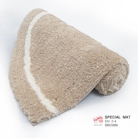 พรมเช็ดเท้าหน้าประตู EXPRESS CARPET รุ่น EH2-4 ขนาด ครึ่งวงกลม 45X75 ซม. หนา 20 มม. สีน้ำตาล _3