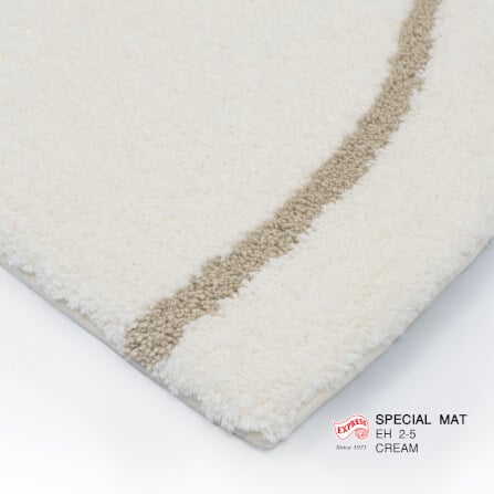 พรมเช็ดเท้าหน้าประตู EXPRESS CARPET รุ่น EH2-5 ขนาด ครึ่งวงกลม 45X75 ซม. หนา 20 มม. สีครีม _2