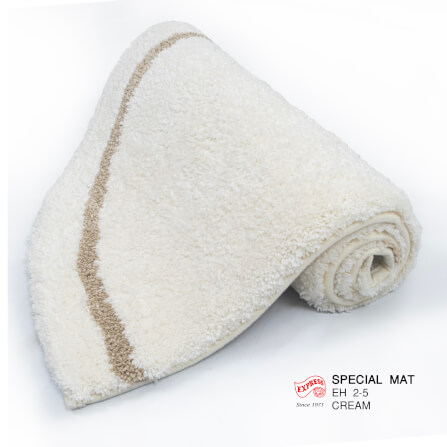 พรมเช็ดเท้าหน้าประตู EXPRESS CARPET รุ่น EH2-5 ขนาด ครึ่งวงกลม 45X75 ซม. หนา 20 มม. สีครีม _3