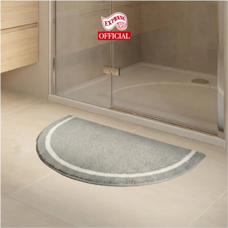 พรมเช็ดเท้าหน้าประตู EXPRESS CARPET รุ่น EH2-6 ขนาด ครึ่งวงกลม 45X75 ซม. หนา 20 มม. สีเทา _1