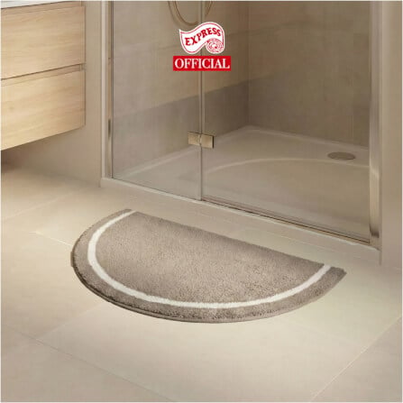 พรมเช็ดเท้าหน้าประตู EXPRESS CARPET รุ่น EH2-7 ขนาด ครึ่งวงกลม 45X75 ซม. หนา 20 มม. สีโทป _1