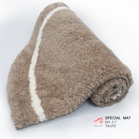 พรมเช็ดเท้าหน้าประตู EXPRESS CARPET รุ่น EH2-7 ขนาด ครึ่งวงกลม 45X75 ซม. หนา 20 มม. สีโทป _3