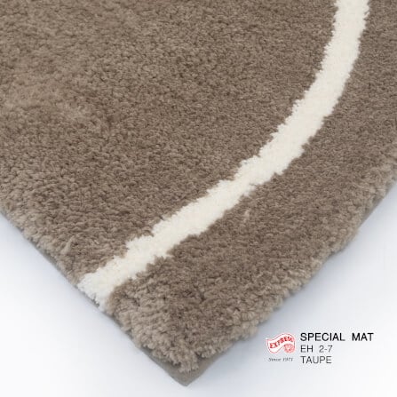 พรมเช็ดเท้าหน้าประตู EXPRESS CARPET รุ่น EH2-7 ขนาด ครึ่งวงกลม 45X75 ซม. หนา 20 มม. สีโทป _2
