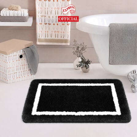 พรมเช็ดเท้าหน้าประตู EXPRESS CARPET รุ่น EM2-3 ขนาด45X70 ซม. หนา 20 มม. สีดำ _1