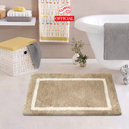 พรมเช็ดเท้าหน้าประตู EXPRESS CARPET รุ่น EM2-4 ขนาด45X70 ซม. หนา 20 มม. สีน้ำตาล _1