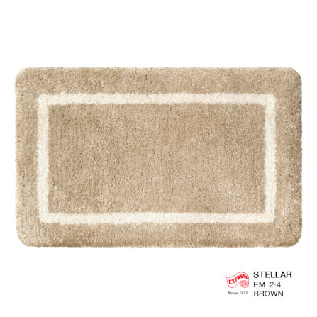 พรมเช็ดเท้าหน้าประตู EXPRESS CARPET รุ่น EM2-4 ขนาด45X70 ซม. หนา 20 มม. สีน้ำตาล _0
