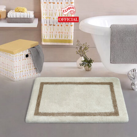 พรมเช็ดเท้าหน้าประตู EXPRESS CARPET รุ่น EM2-5 ขนาด45X70 ซม. หนา 20 มม. สีครีม _1