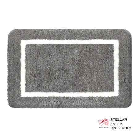 พรมเช็ดเท้าหน้าประตู EXPRESS CARPET รุ่น EM2-6 ขนาด45X70 ซม. หนา 20 มม. สีเทา _0