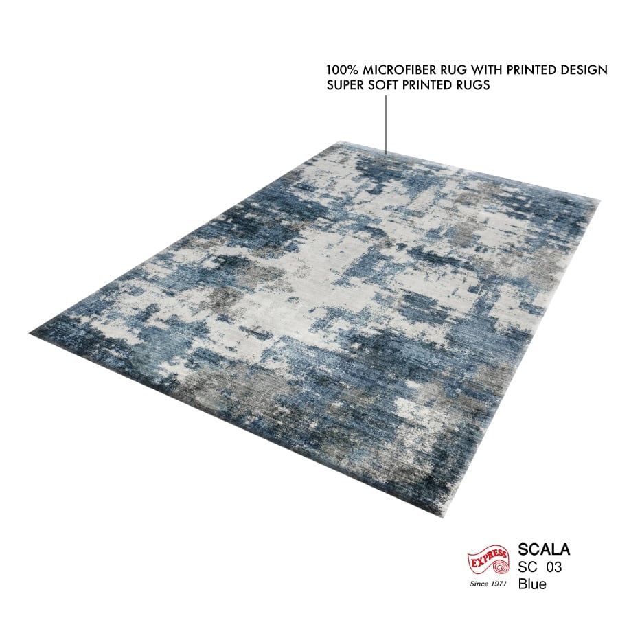 พรมปูพื้น EXPRESS CARPET รุ่น SCALA รหัส SC03 ขนาด 120X160 ซม.หนา 10 มม. สีน้ำเงิน_1