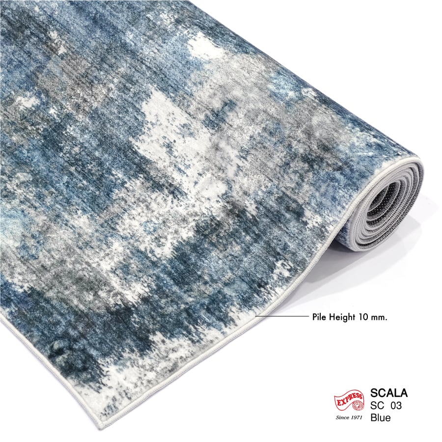พรมปูพื้น EXPRESS CARPET รุ่น SCALA รหัส SC03 ขนาด 120X160 ซม.หนา 10 มม. สีน้ำเงิน_2