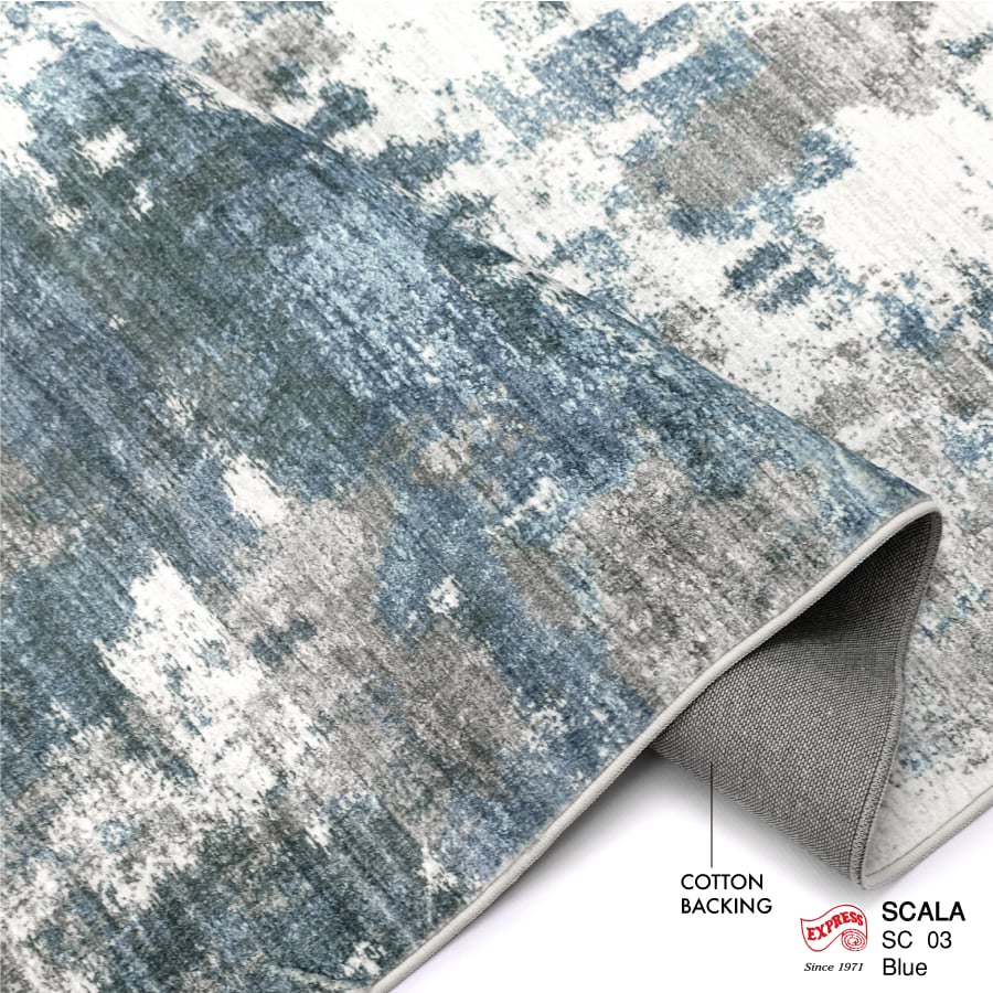 พรมปูพื้น EXPRESS CARPET รุ่น SCALA รหัส SC03 ขนาด 120X160 ซม.หนา 10 มม. สีน้ำเงิน_3