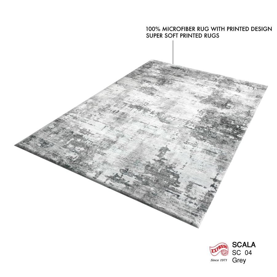 พรมปูพื้น EXPRESS CARPET รุ่น SCALA รหัส SC04 ขนาด 120X160 ซม.หนา 10 มม. สีเทา_1