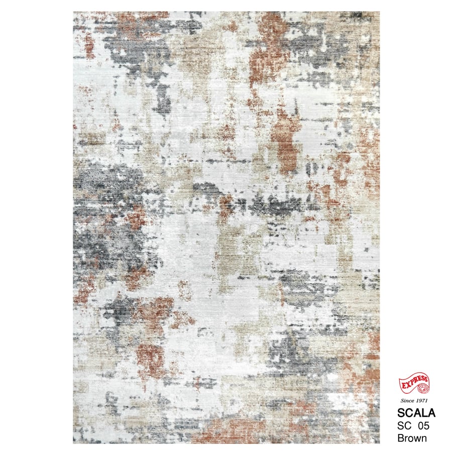 พรมปูพื้น EXPRESS CARPET รุ่น SCALA รหัส SC05 ขนาด 200X290 ซม.หนา 10 มม. สีน้ำตาล_0