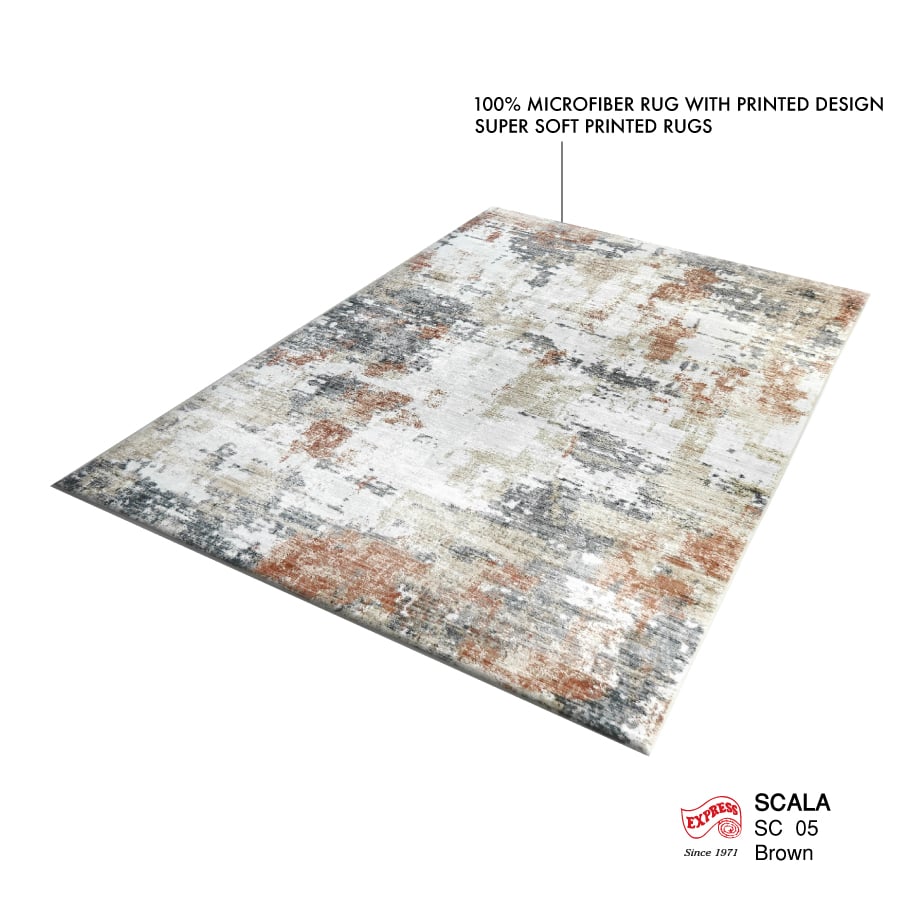 พรมปูพื้น EXPRESS CARPET รุ่น SCALA รหัส SC05 ขนาด 200X290 ซม.หนา 10 มม. สีน้ำตาล_1