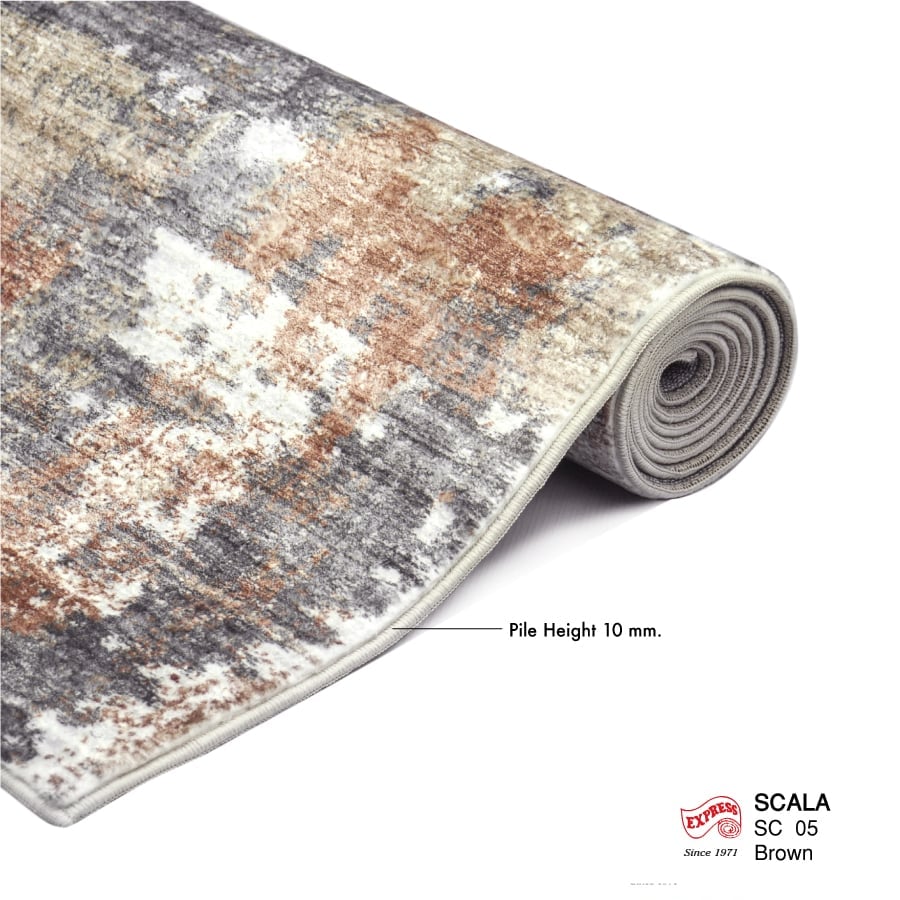 พรมปูพื้น EXPRESS CARPET รุ่น SCALA รหัส SC05 ขนาด 200X290 ซม.หนา 10 มม. สีน้ำตาล_2