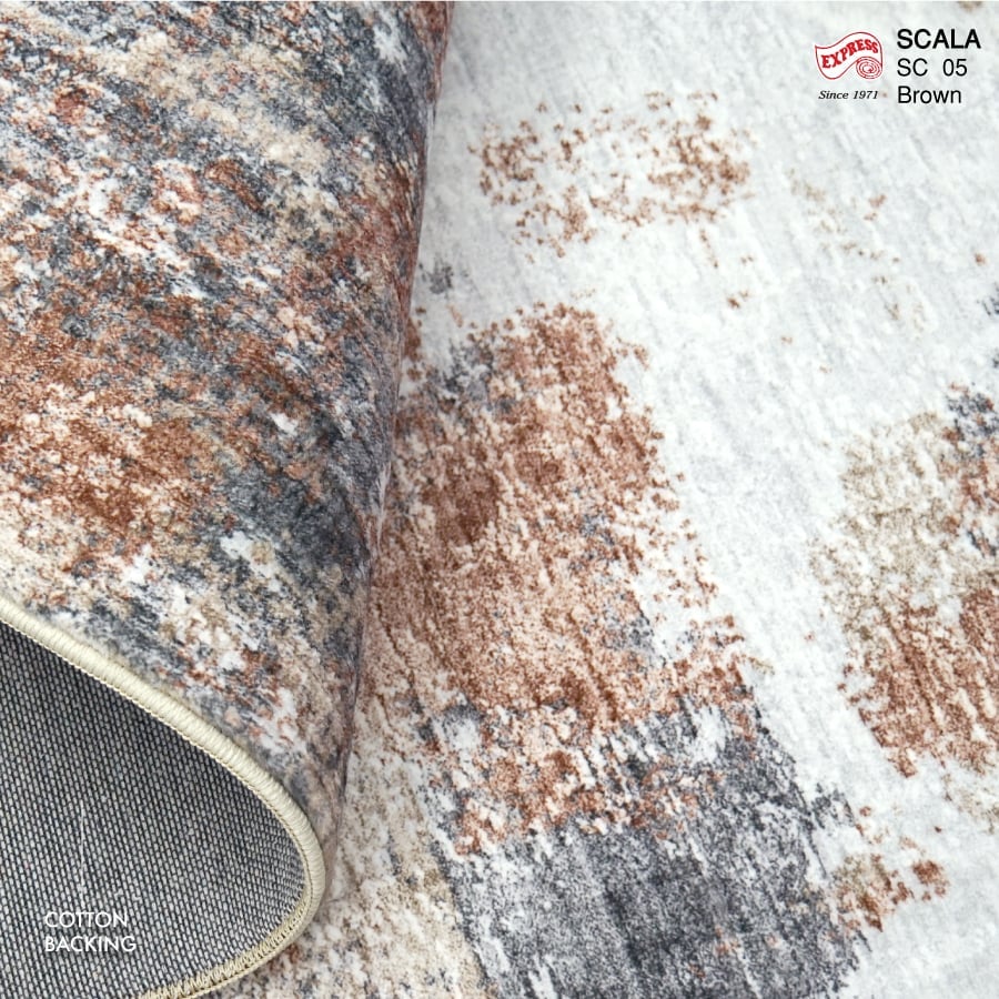 พรมปูพื้น EXPRESS CARPET รุ่น SCALA รหัส SC05 ขนาด 200X290 ซม.หนา 10 มม. สีน้ำตาล_3