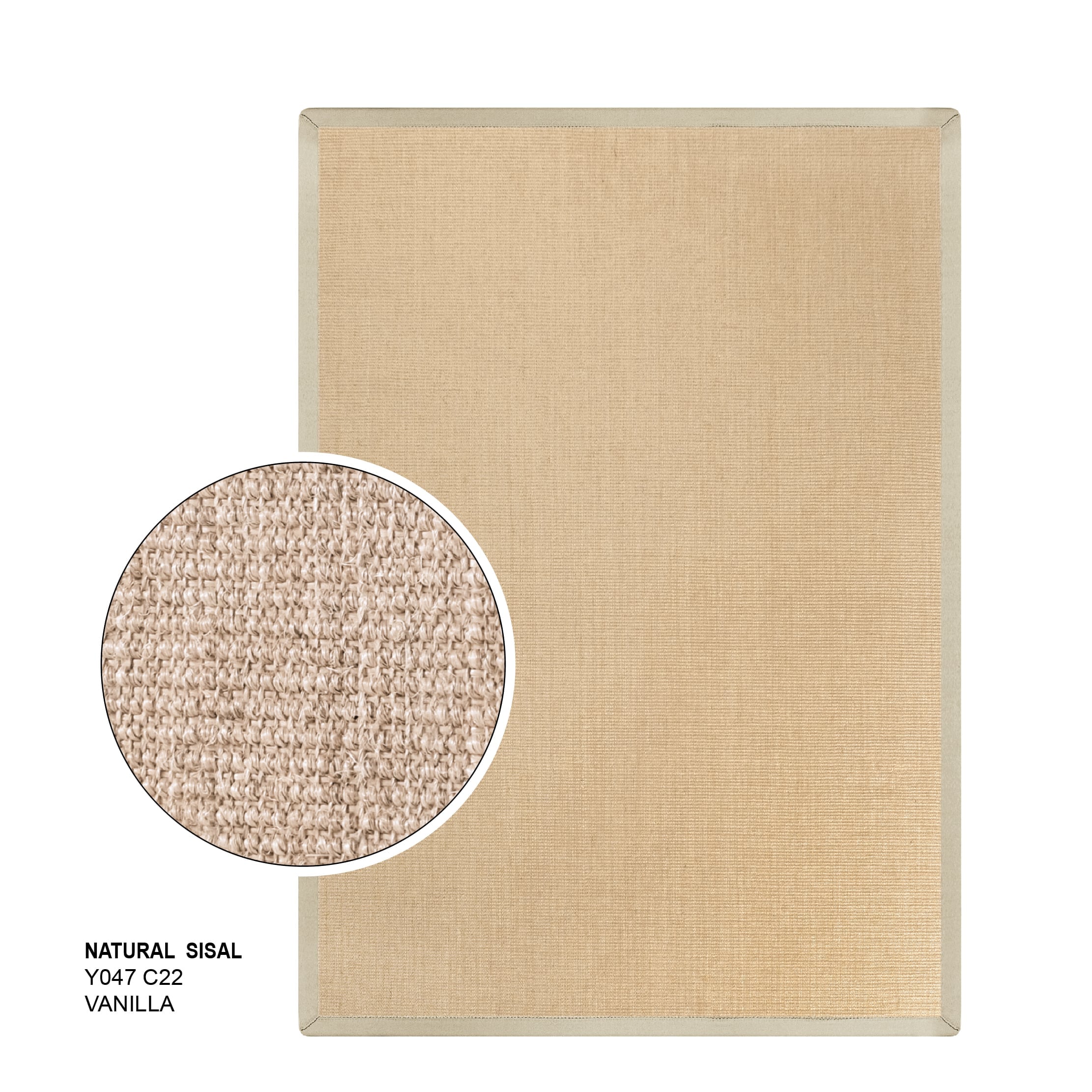 พรมปูพื้น EXPRESS CARPET รุ่น NARUTAL SISAL รหัส Y047 C22 L ขนาด 160X230 ซม.หนา 10 มม. สี VANILLA_0