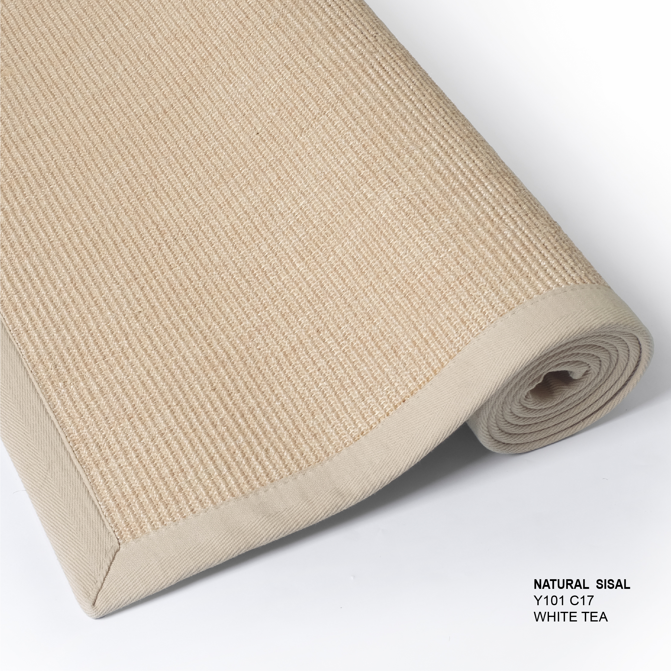 พรมปูพื้น EXPRESS CARPET รุ่น NARUTAL SISAL รหัส Y101 C17 L ขนาด 160X230 ซม.หนา 10 มม. สี WHITE TEA_3
