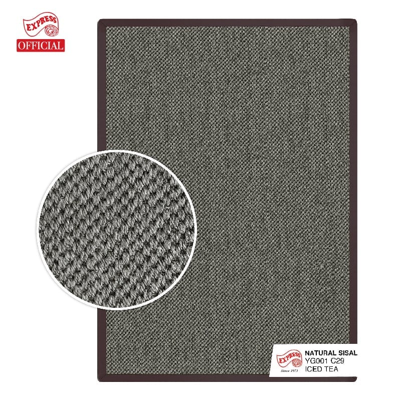 พรมปูพื้น EXPRESS CARPET รุ่น NARUTAL SISAL รหัส YG001 C29 L1 ขนาด 200X290 ซม.หนา 10 มม. สี ICED TEA_0