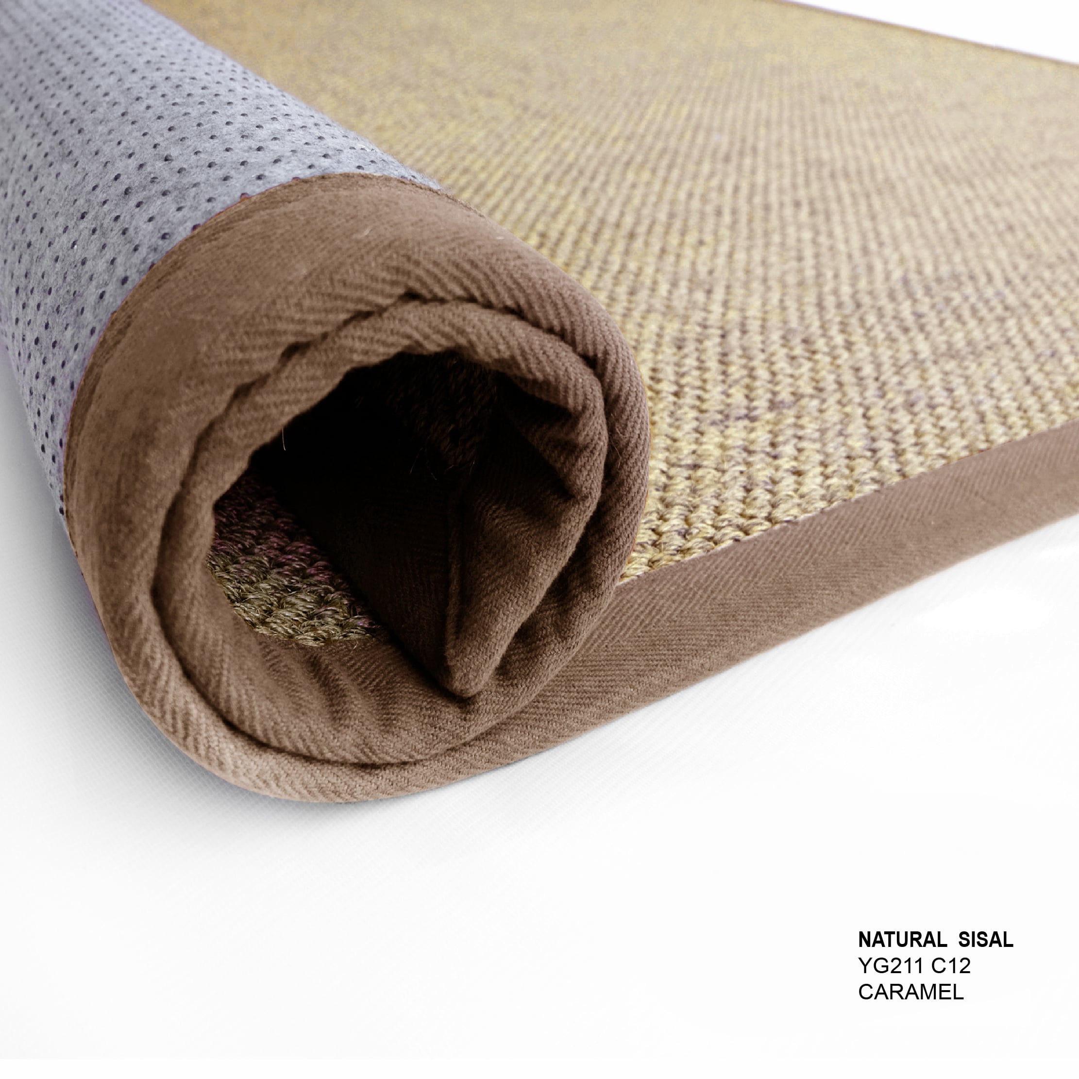 พรมปูพื้น EXPRESS CARPET รุ่น NARUTAL SISAL รหัส YG211 C12 L ขนาด 160X230 ซม.หนา 10 มม. สี CARAMEL_3