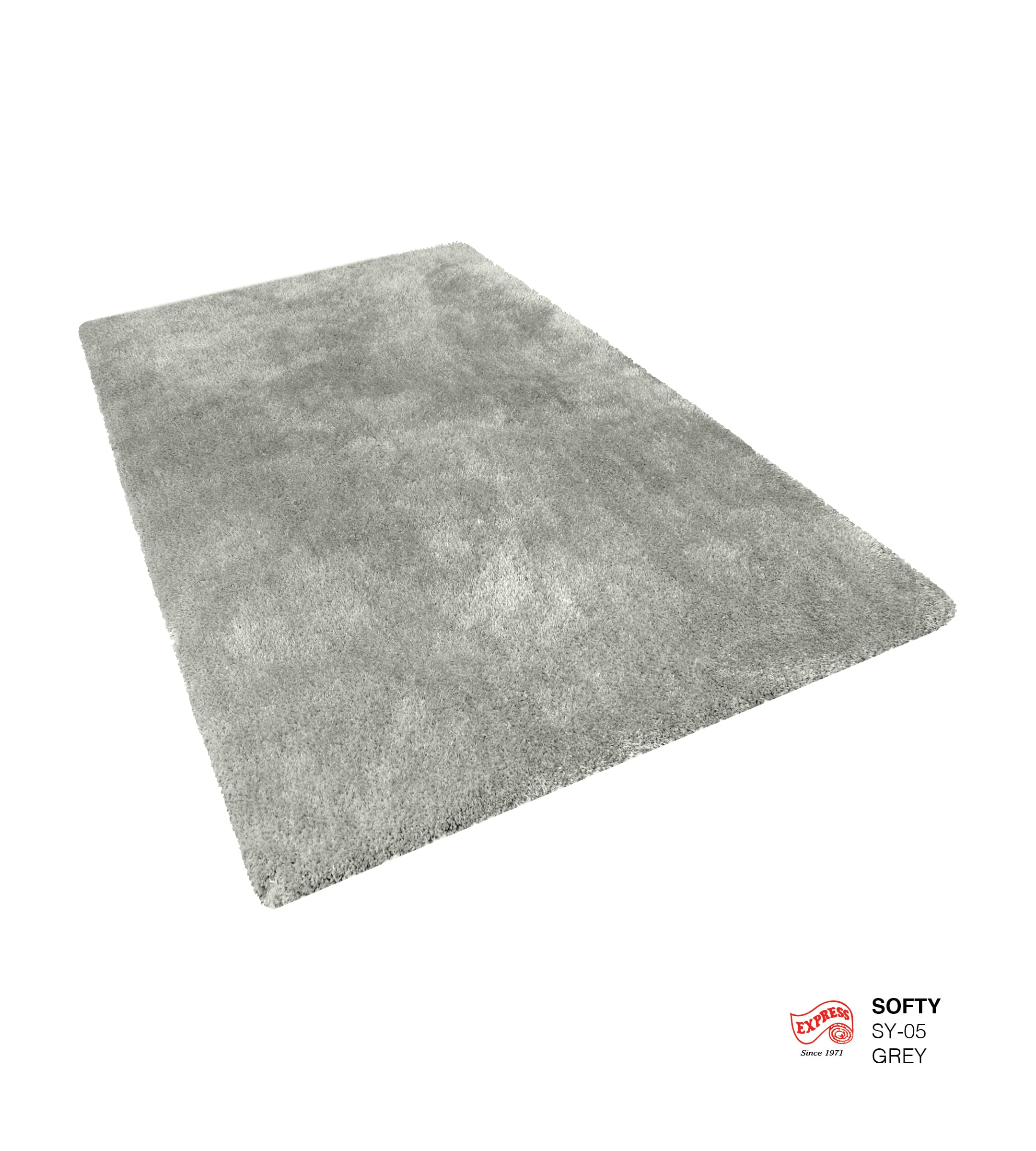พรมปูพื้น EXPRESS CARPET รุ่น Softy รหัส SY05 ขนาด 120X170 ซม. หนา 30 มม. สีเทา
