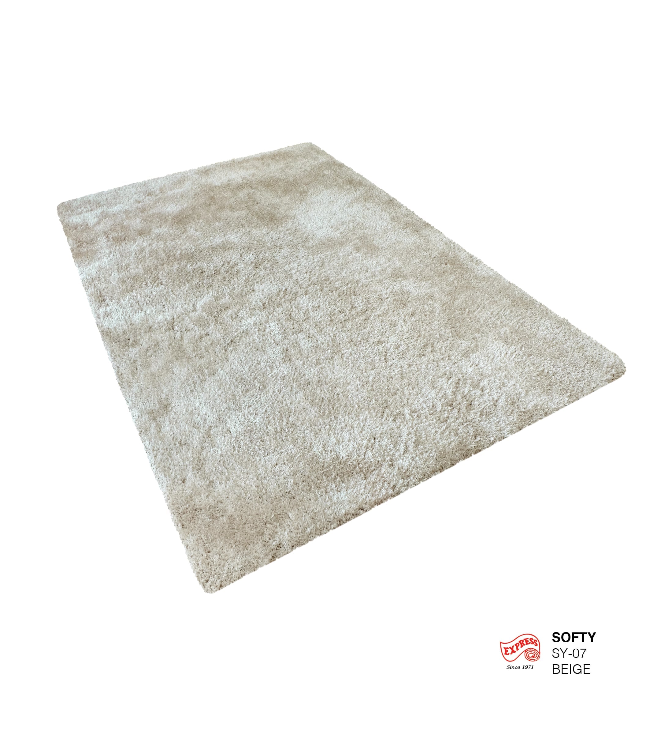 พรมปูพื้น EXPRESS CARPET รุ่น Softy รหัส SY07 ขนาด 200X290 ซม. หนา 30 มม. สีเบจ