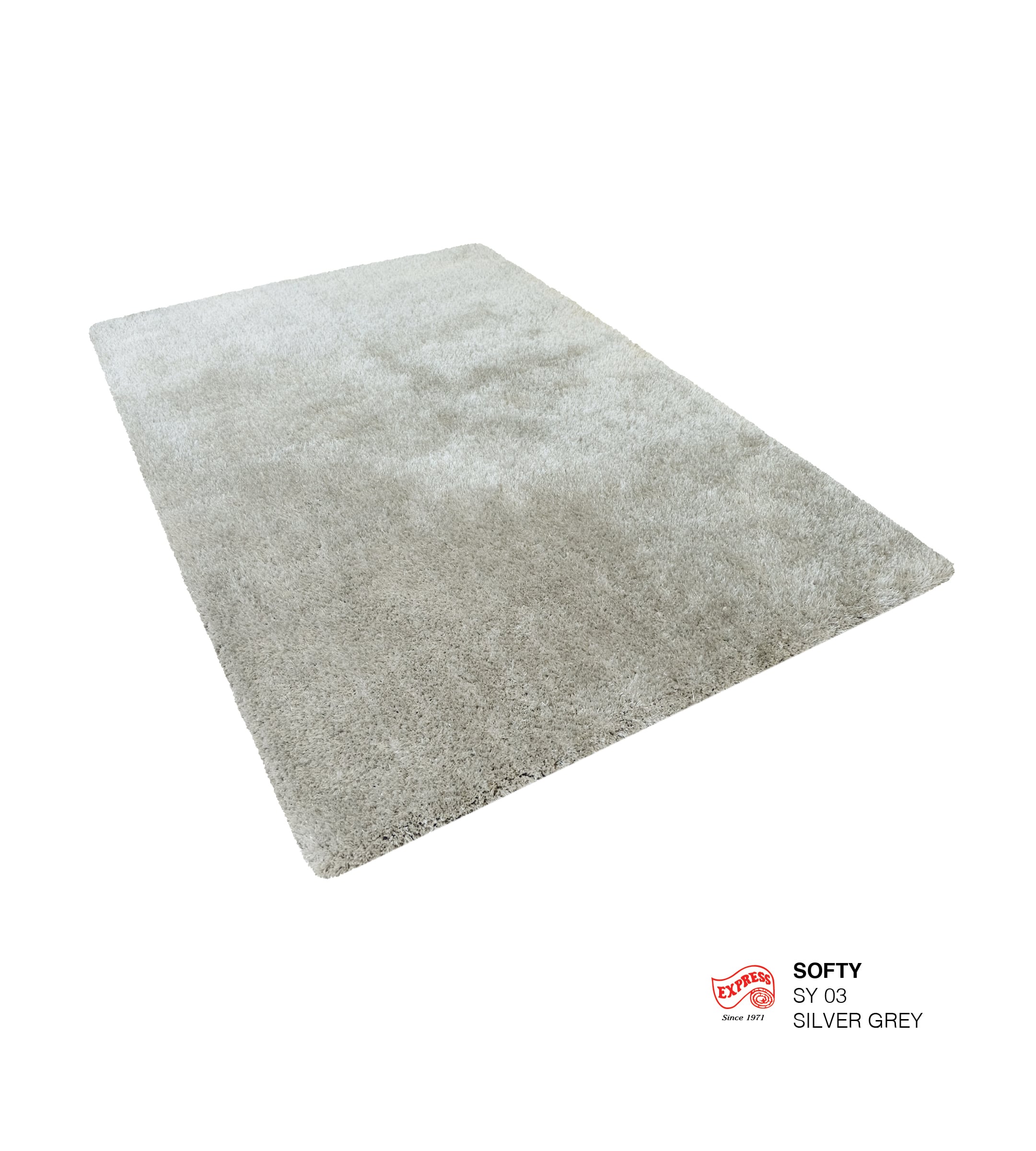 พรมปูพื้น EXPRESS CARPET รุ่น Softy รหัส SY03 ขนาด 160X230 ซม. หนา 30 มม. เทา_1