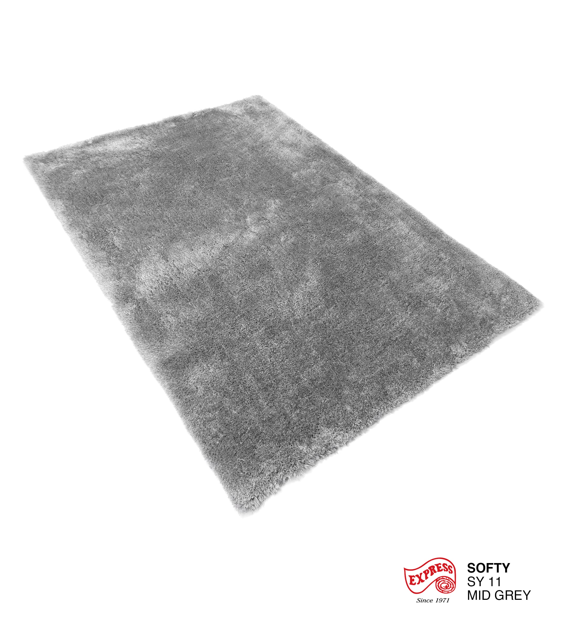 พรมปูพื้น EXPRESS CARPET รุ่น Softy รหัส SY11 ขนาด 160X230 ซม. หนา 30 มม. สีเทา_1