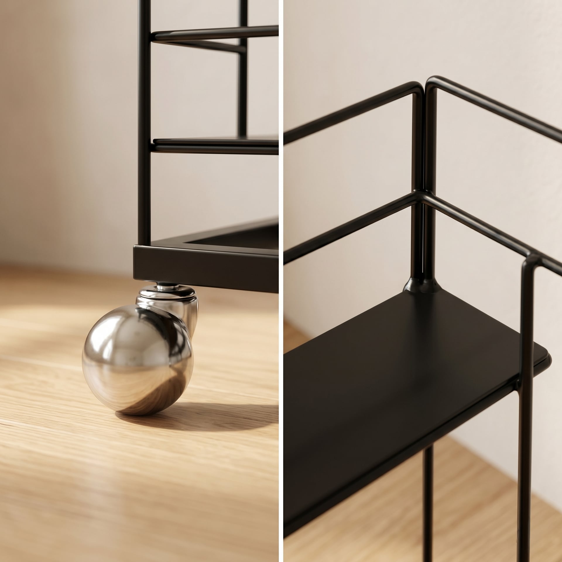 ชั้นจัดระเบียบ KEFVA 4 ชั้น มีล้อเลื่อน วางขวดได้ 20 ขวด ขนาด 44X44X96 ซม. สีเทา