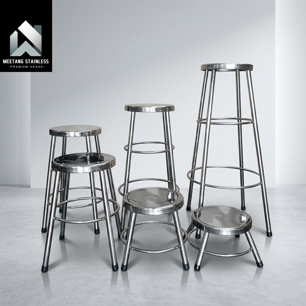 เก้าอี้สแตนเลส MEETANG STAINLESS ขนาด 30X30X30ซม._9
