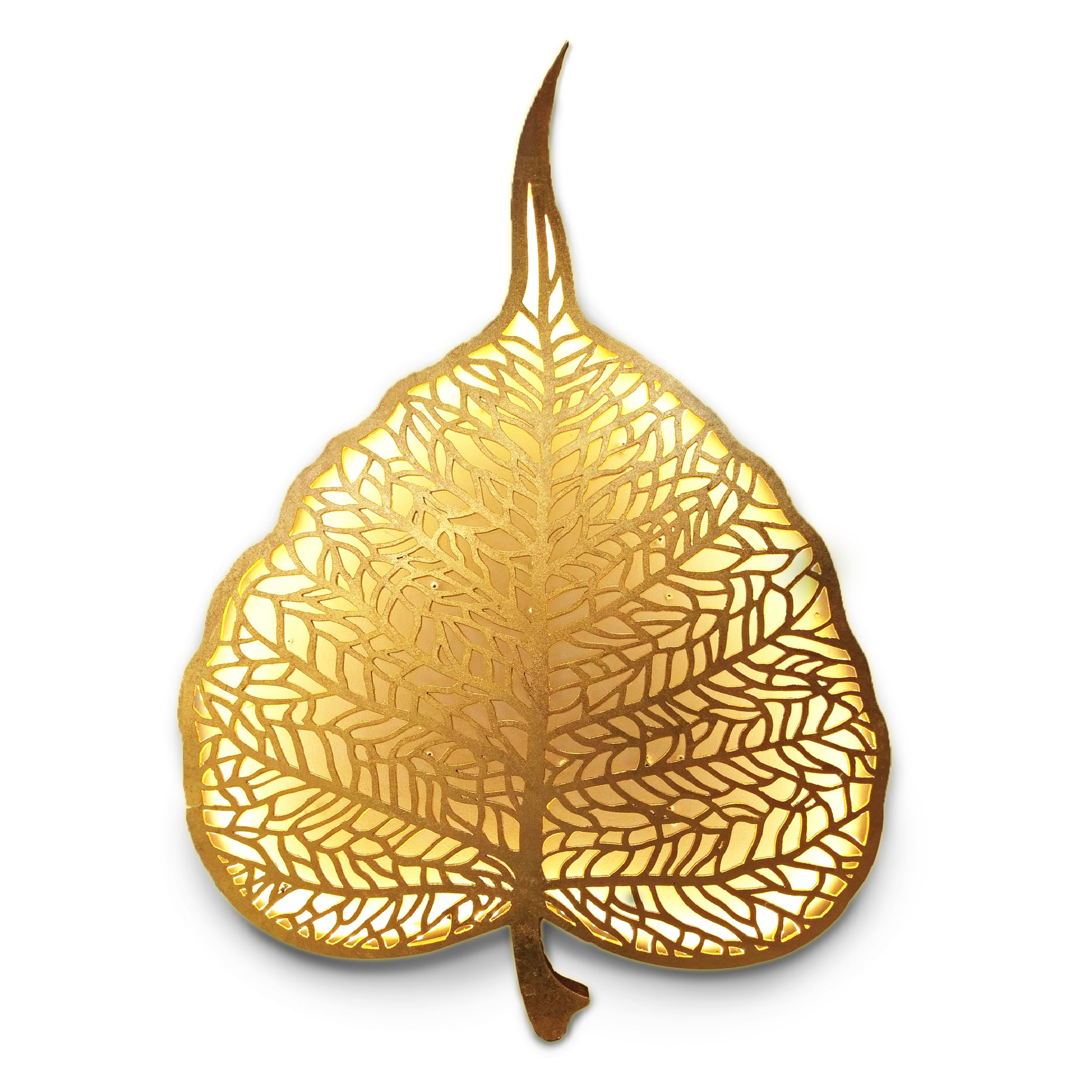 ของตกแต่งบ้าน อินทรักษ์ ใบโพธิ์ฉลุปิดทอง กลาง ขนาด 45X60X2 ซม แฮนด์เมด_8