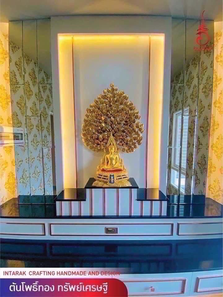ของตกแต่งบ้าน อินทรักษ์ ต้นโพธิ์ทอง ทรัพย์เศรษฐี B1 ขนาด 70X90X10 ซม. แฮนด์เมด