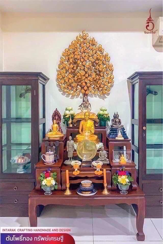 ของตกแต่งบ้าน อินทรักษ์ ต้นโพธิ์ทอง ทรัพย์เศรษฐี B1 ขนาด 70X90X10 ซม. แฮนด์เมด