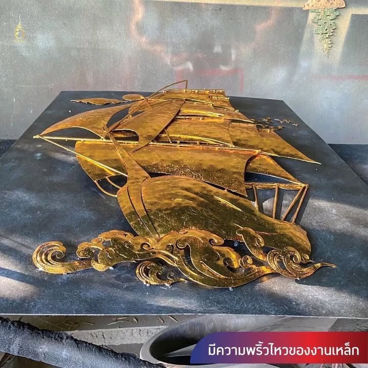 ของตกแต่งบ้าน กรอบรูปสำเภาทองเพิ่มพูนทรัพย์ อินทรักษ์ ขนาด 80X100X5.5 ซม. แฮนด์เมด_3