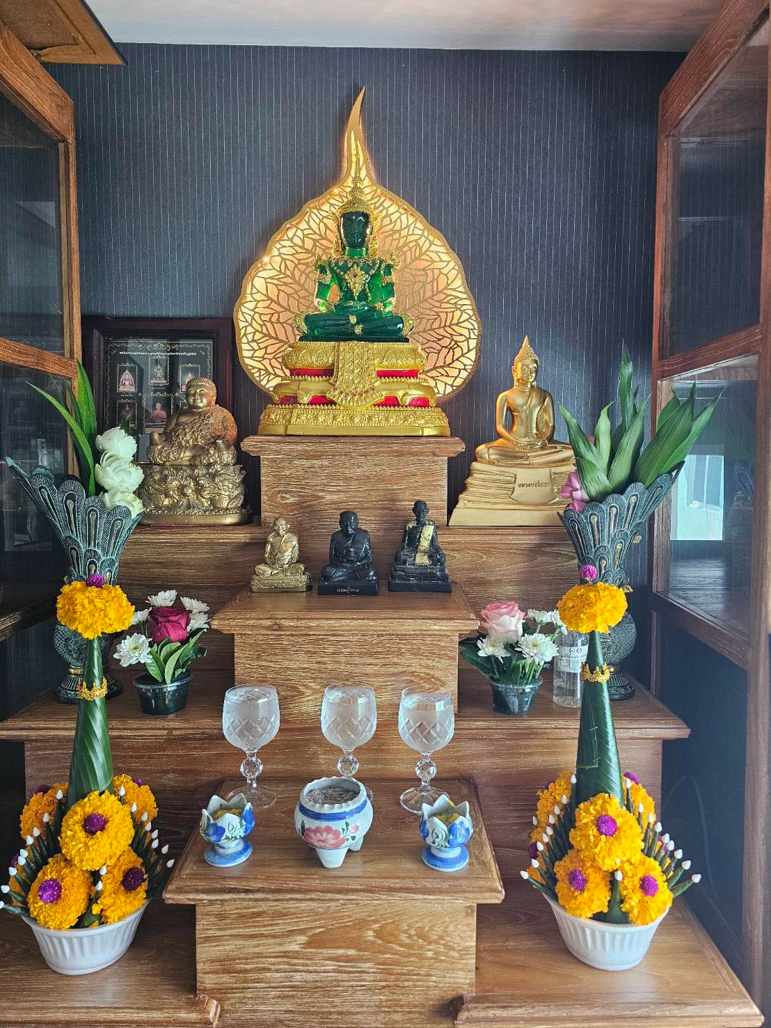 ของตกแต่งบ้าน อินทรักษ์ ใบโพธิ์ฉลุปิดทอง กลาง ขนาด 45X60X2 ซม แฮนด์เมด_5