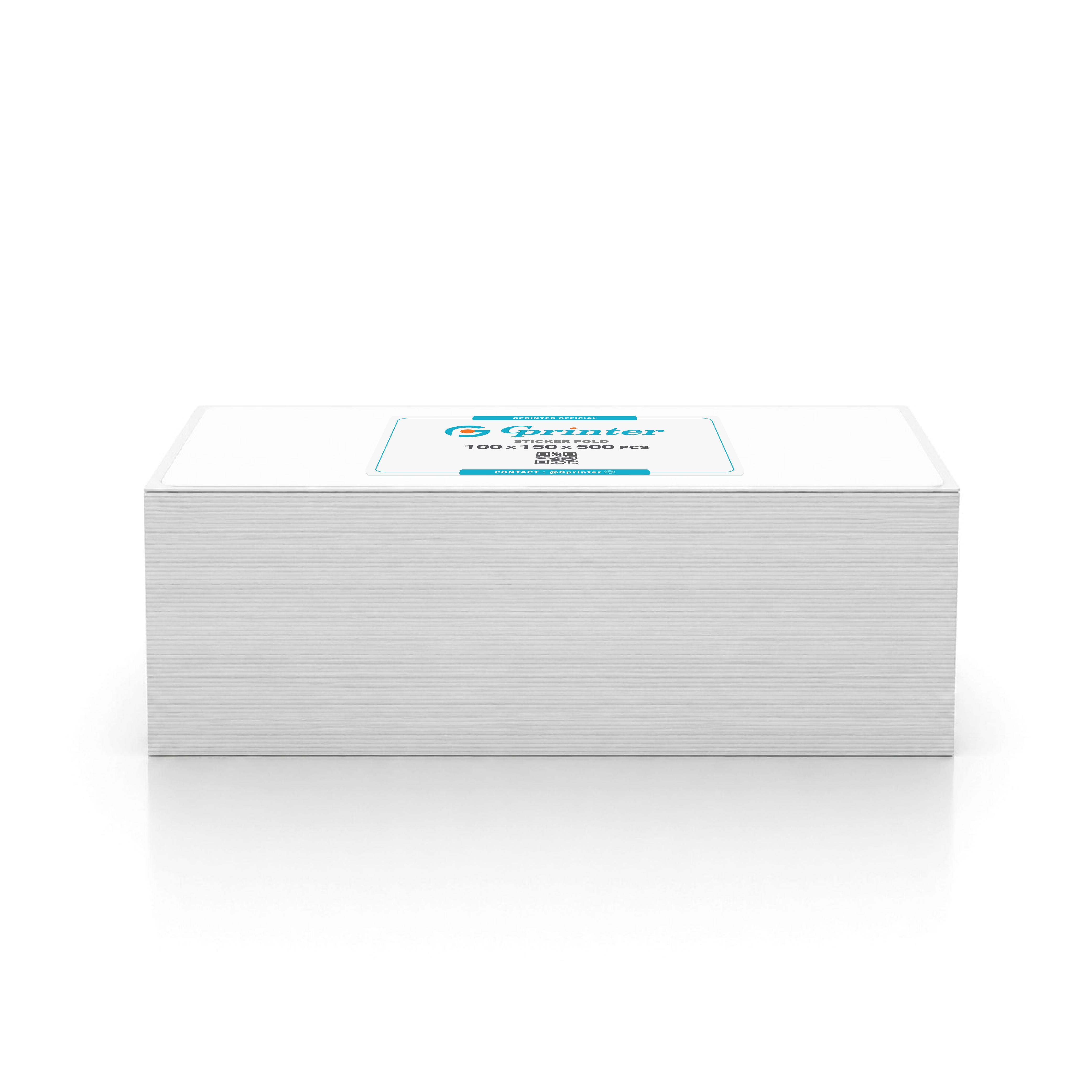 กระดาษสติ๊กเกอร์ความร้อน GPRINTER 100X150 500 แผ่น แบบพับ LABEL STICKER